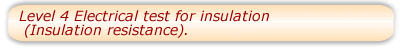 Level 4 Electrical test for insulation (Insulation resistance).